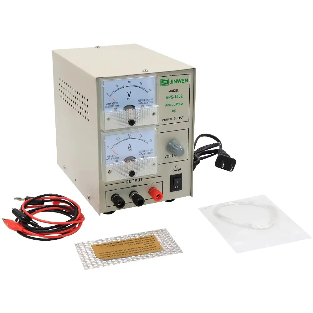 NIUPIKA 1502 Jewelry Electroplating Machine Gold Plating Machine 2A Plater Electroplating Kit with Adjustable Voltage