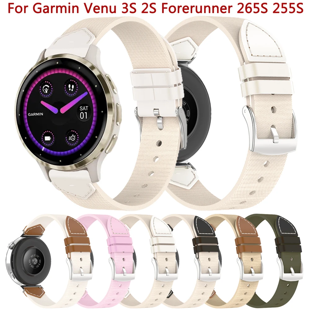 Pulseira jeans de 18mm para garmin venu 3s 2s vivoactive 4S vivomove 3s, pulseira para forerunner 265s 255s move 3s