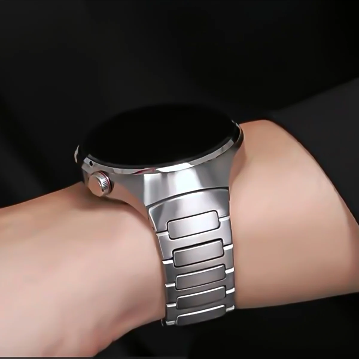 Luksusowy tytanowy pasek do Huawei Watch 5 46MM Bez szczelin Metalowy pasek do Huawei Watch 5 42mm Biznesowy pasek z szybkim zapięciem — zdjęcie produktu 3