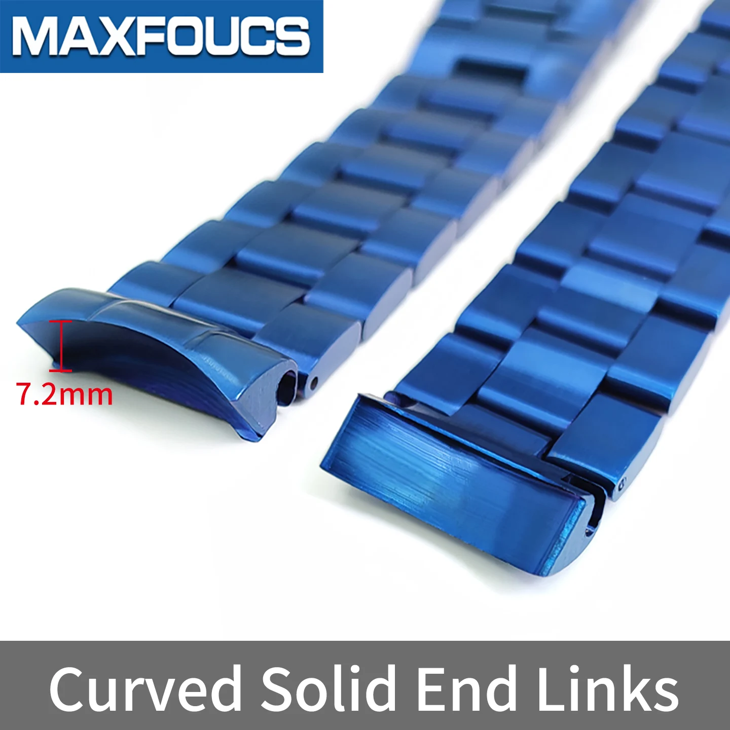22mm Uhrenarmband für SKX007 Taucheruhr, Edelstahl, gebürstet, gebogen, mit massiven/hohlen Endgliedern, Uhrenband-Zubehör – Detail 3