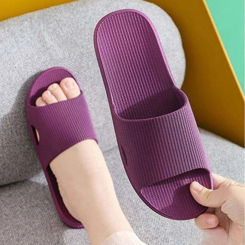 

Women's Summer Indoor Home Makeup Room Bathing Special Anti-slip Soft Bottom Sandals Couple Home Slippers Comfortable Wear