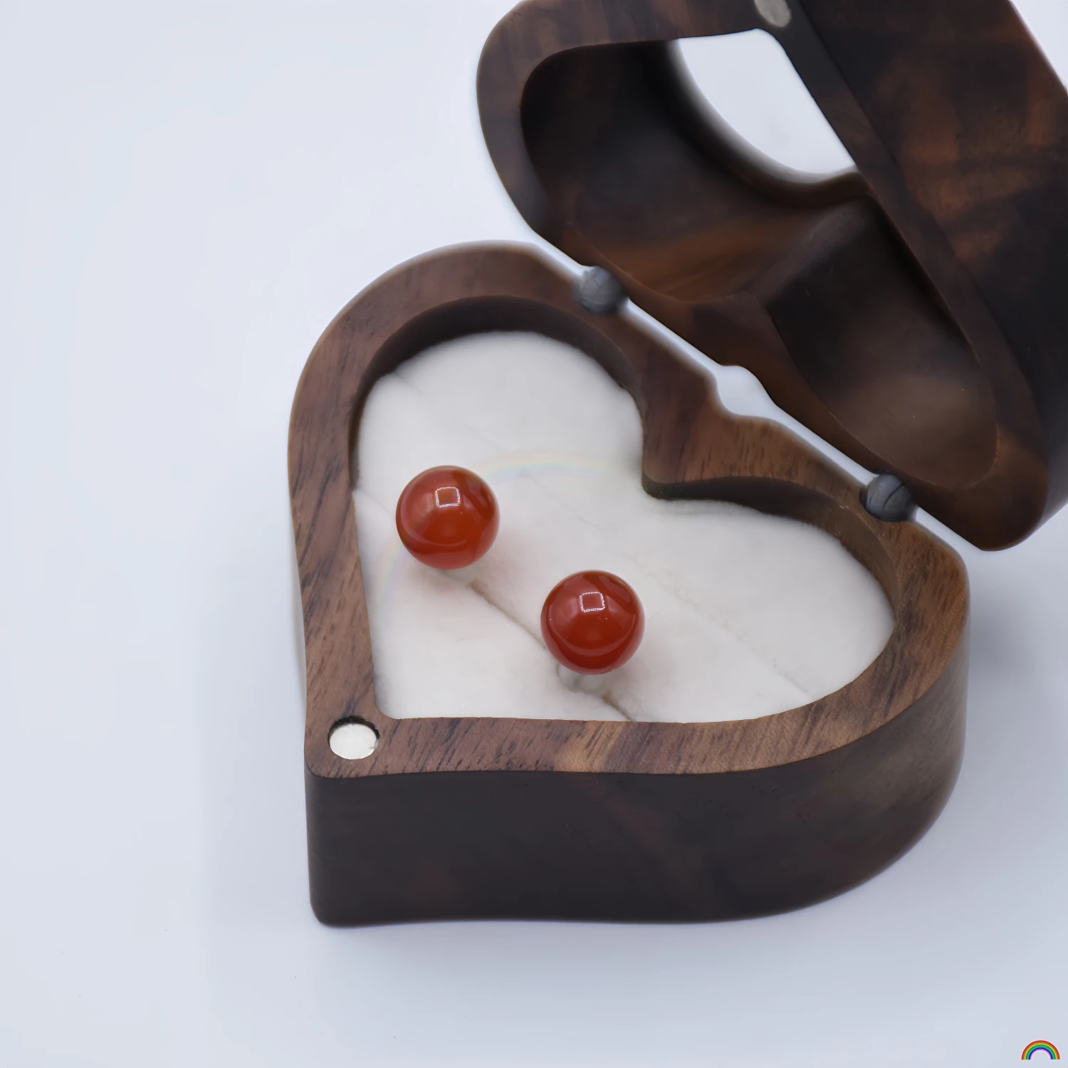 Natural Red Agate Round Bead Earrings S925 Pure Silver Acacia Beans Chinese High Grade Red Jade Earrings Rwbuy