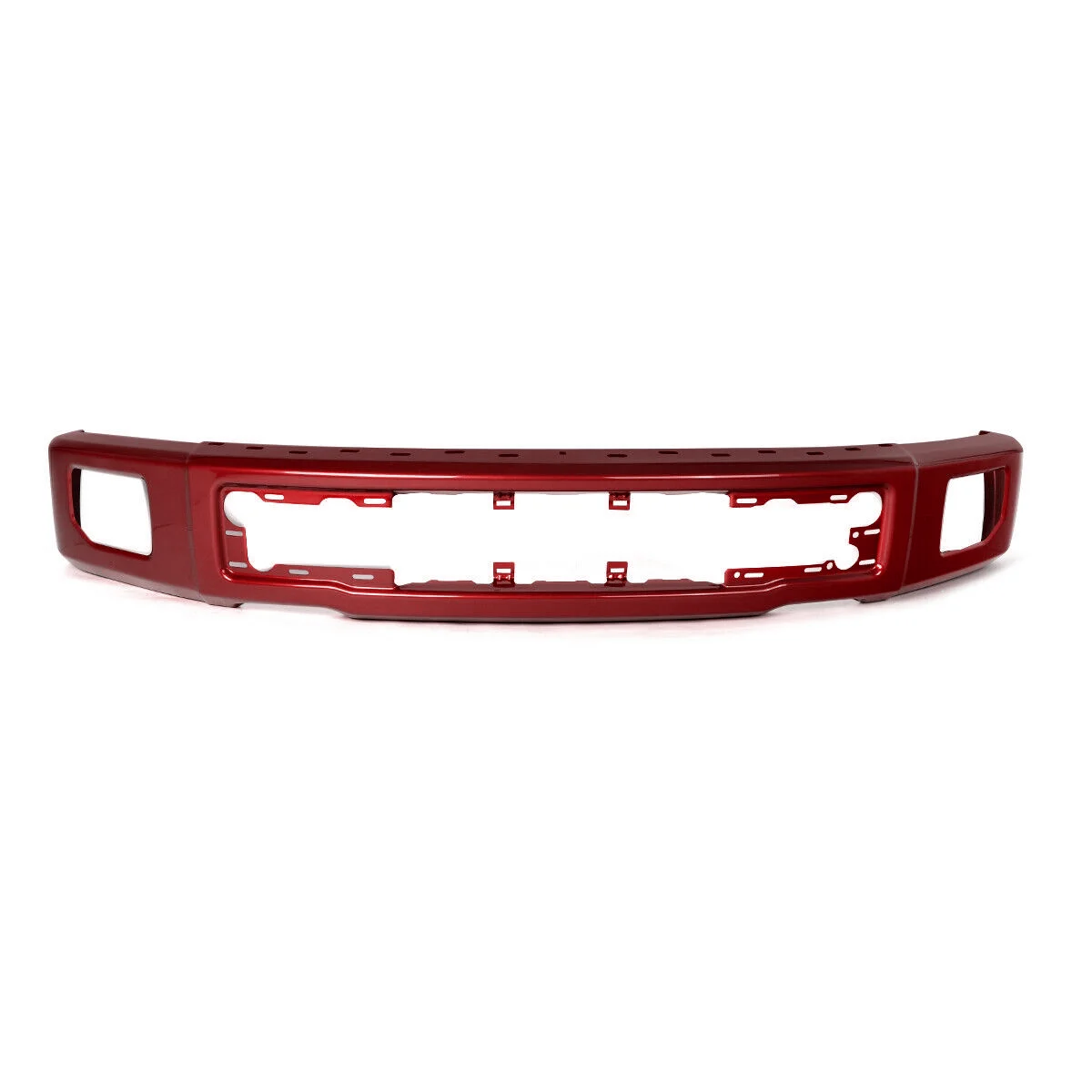 Front Surround For Ford F150 2015-2017 Ruby Red Front Bumper with Fog Light Hole Front Lower Bumper Cover Face Bar Valance Panel