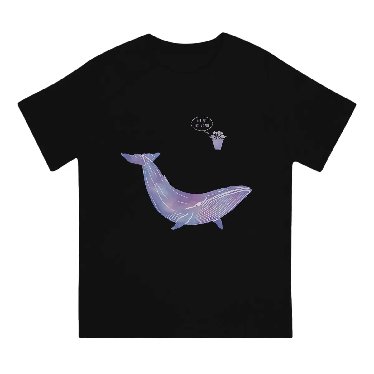 Whale Animal Purple Tshirt Homme Men's Clothing Polyester T Shirt For Men