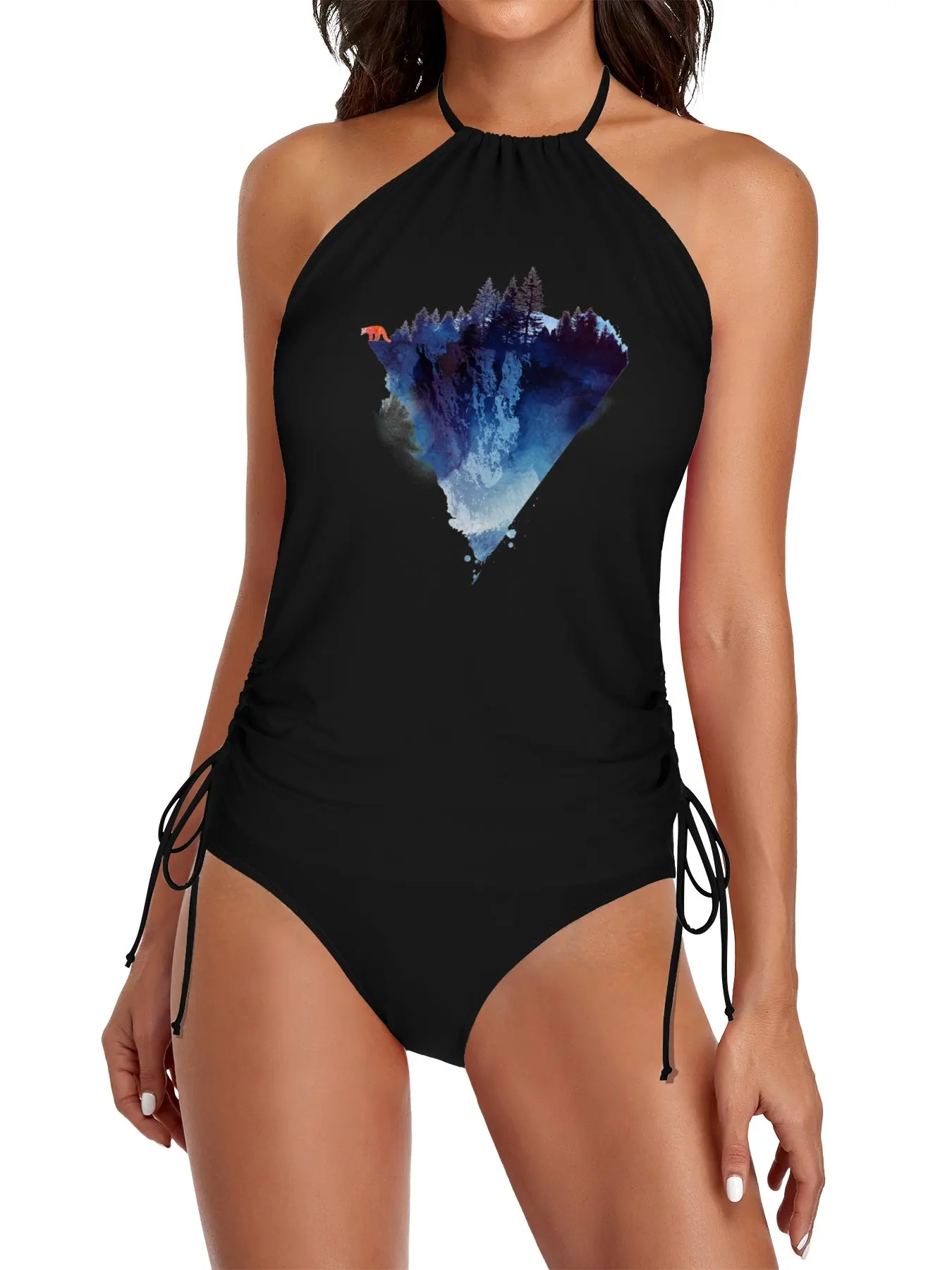 

Near to the edge Split Swimsuit Set bikini swimwear 2025 women's beachwear 2025 Swimsuits women's beach bikini