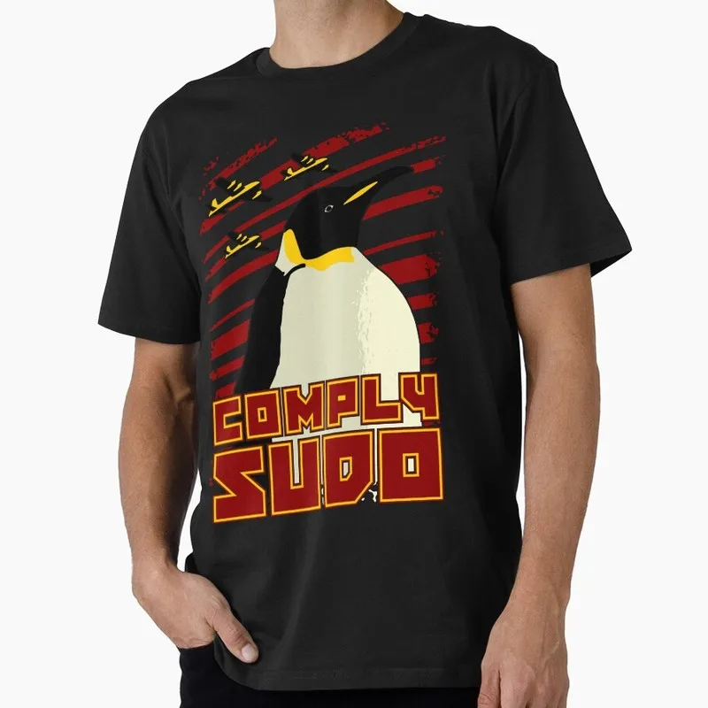 Comply SUDO Linux Operating System Graphic T‑Shirt Casual Short Sleeve Tees Geek IT Developer Fan Gift Tops S-6XL