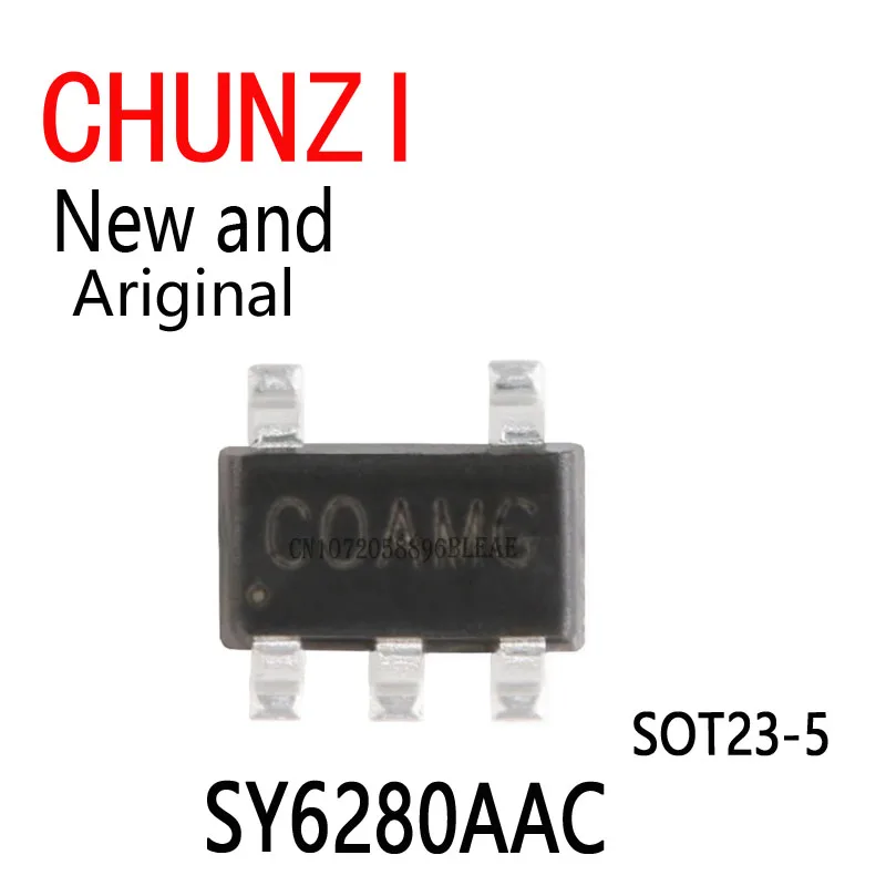 10pcs New and Original CO*** SY6280AA SY6280A SY6280 SOT23-5 SY6280AAC