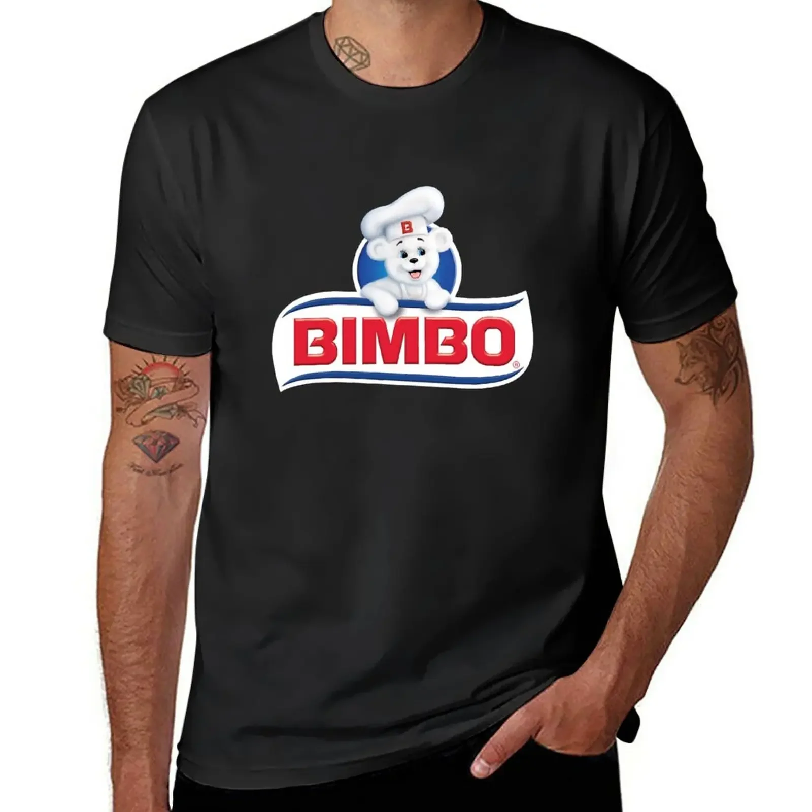 

Bimbo Bread Retro Fan T-Shirt korean fashion blacks Short sleeve tee designer t shirt men