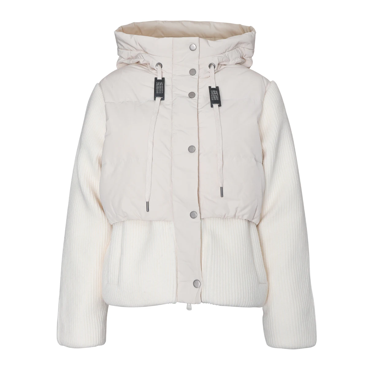 BC800 High Quality Luxury  Wool Patchwork White Goose Down Down Jacket Winter Women\'s Clothing