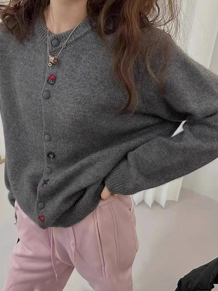 

Comfortable Knitted Cardigan Long Sve round Ne Casual Sle Luxury Lightweight Autumn Sweater Ele Anti-aging Korean ...