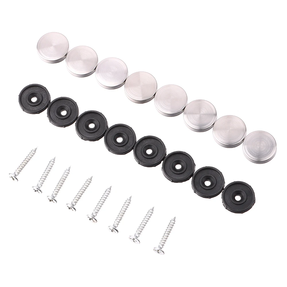 Couvercles décoratifs en acier inoxydable, vis publicitaires, capuchon décoratif, attaches en fibre de miroir, N64.