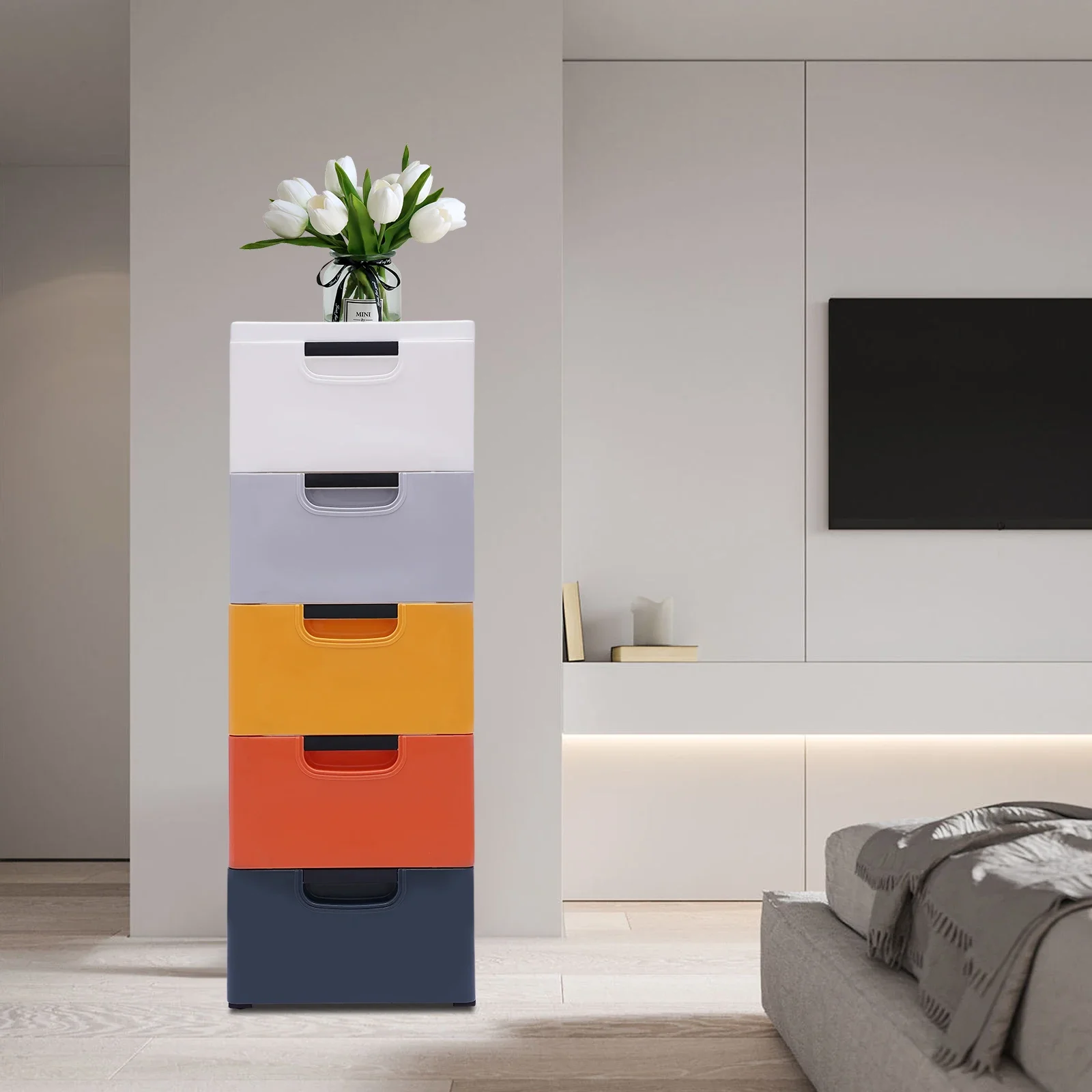 

Cabinet 5 Layers 30×40×84Cm-Morandi For Home Living Room To Store