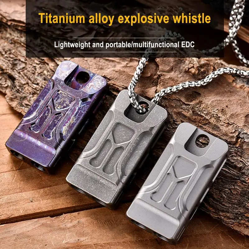 High Decibel Whistle Double Pipe Portable Camping Hiking Emergency Small Survival Whistle For Outdoor Activity Camping Tools