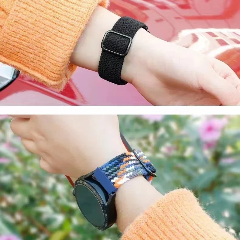 20 مللي متر 22 مللي متر حزام نايلون مضفر لساعة هواوي 3-4-5/GT3-4-2 برو سامسونج ساعة 3/4/5/6/7 سوار الفرقة ل Amazfit GTR 4/GTS 4 #4