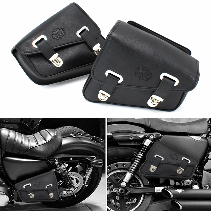 

Universal motorcycle side bag, retro locomotive triangle bag side hanging bag