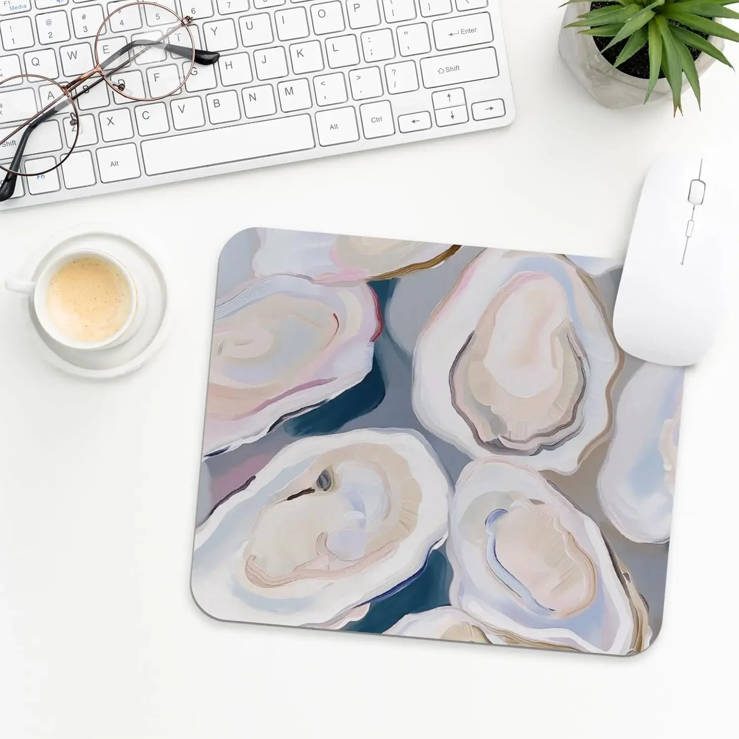 Mouse pad Mouse pad artisan Blue preppy beach mouse pads office square desk gaming working 9 57 9 in