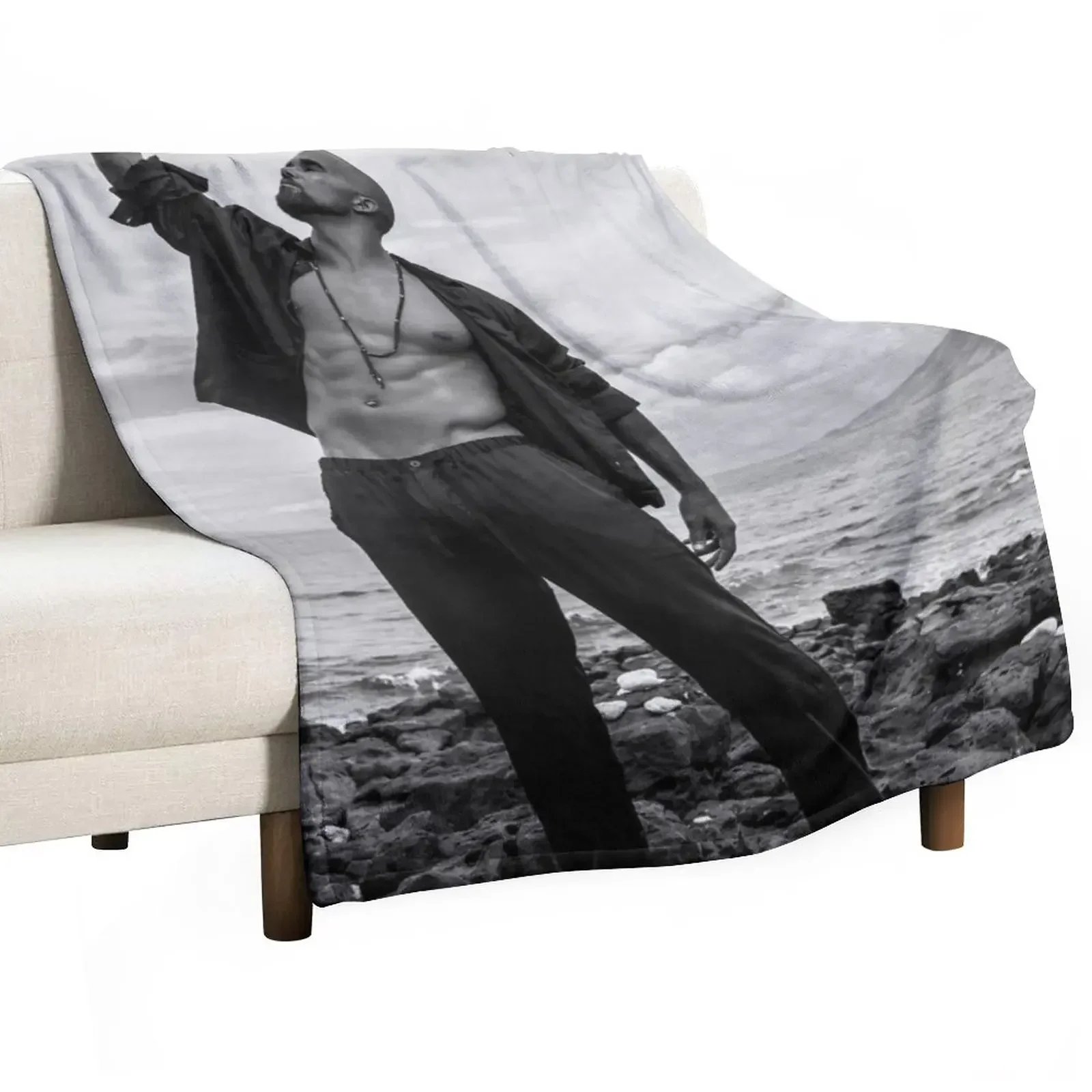 

shemar moore Throw Blanket Beach Retros Stuffeds Blankets