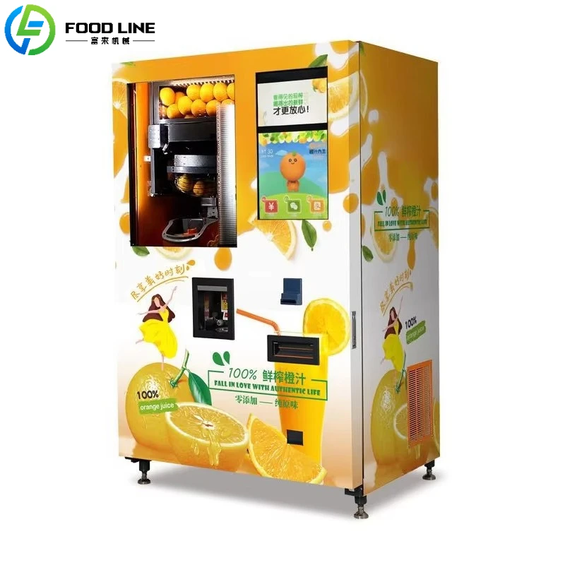 Customized High Efficiency Orange Fresh Juice Vending Machine Automatic Cash Coin Card Payment for Startups Entrepreneurs