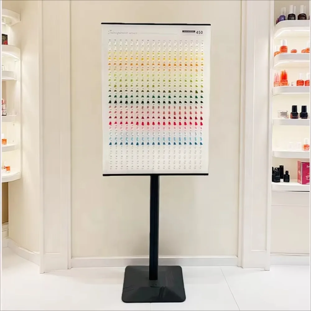 

Large Rectangular Nail Art Display Color Board 4.5ft Tall Inclined Removable 450 Nail Tips Showing Shelf