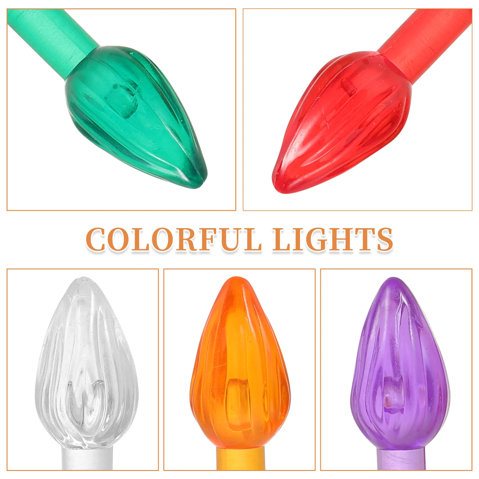 

5pcs 5 PCS Plastic Pegs Small Twist Lights Replacement Medium Christmas Bulbs Ornaments