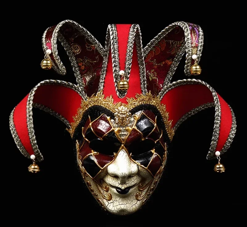 

Итальянская маска клоуна Венеции, мужская маска для Хэллоуина, косплей, маска для выступлений