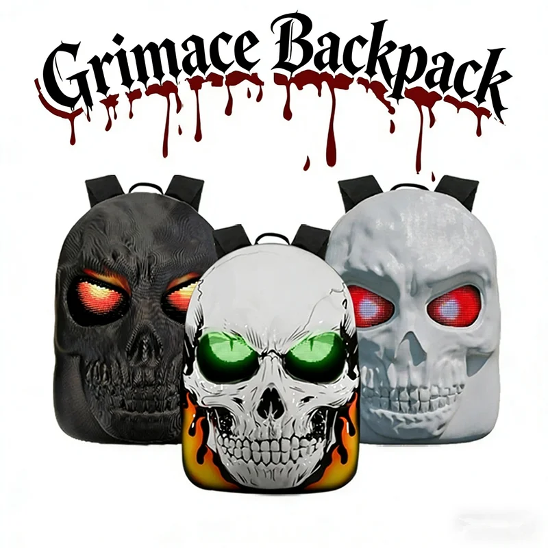 

New Smart Backpack with Led Display, Bluetooth Connection, Motorcycle Backpack, Hard Shell Biker Bag, Cool Led Advertising Backpack