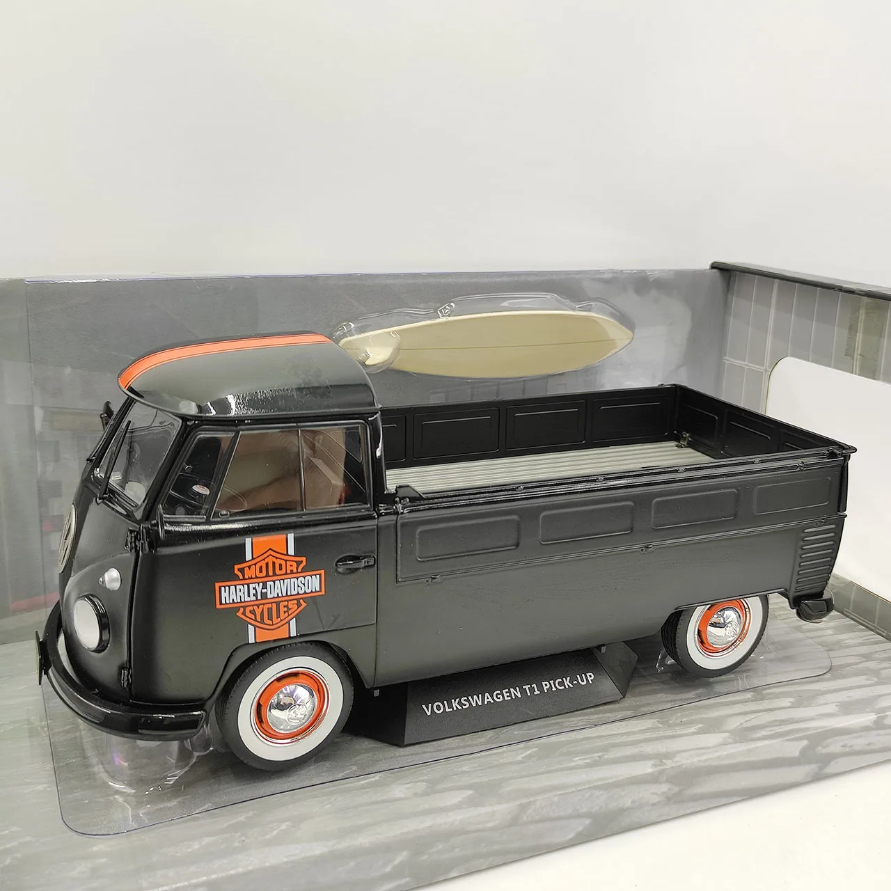

Литой под давлением SOLIDO S масштаб 1:18 VW T1 пикап черный сплав модель автомобиля Коллекционная игрушка в подарок сувенир дисплей орнамент