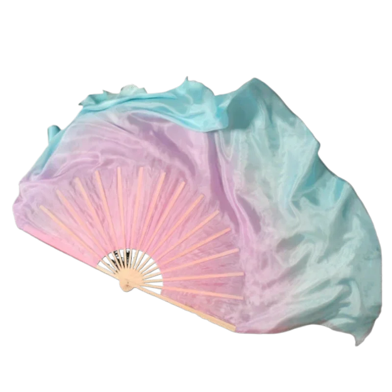 

Real Silk and Imitation Silk Dance Fan Extended Double-sided Silk Classical Dance Fan Performance Prop Square Dance Essentials