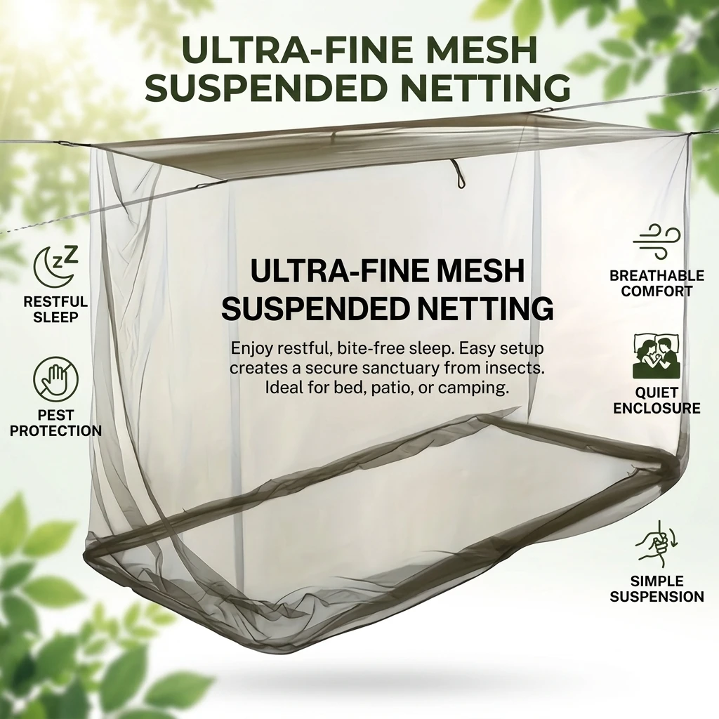 Mosquito Net Tent Portable Foldable Pop Up Shelter for Campers Outdoor Camping Travel Picnic Beach Party Waterproof Durable