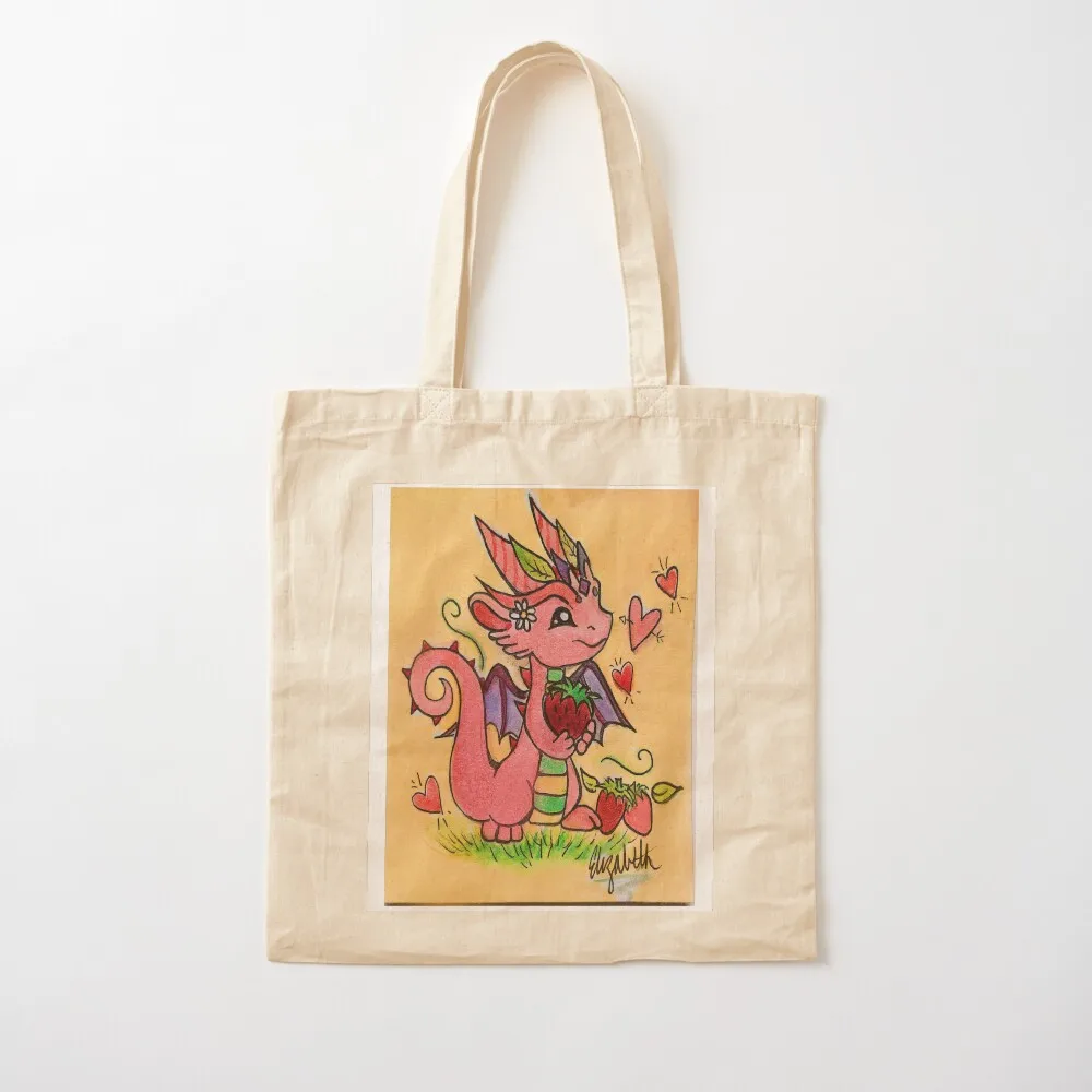 Cute dragon Tote Bag tote bags aesthetic tote bag custom Handbags sacs de shopping