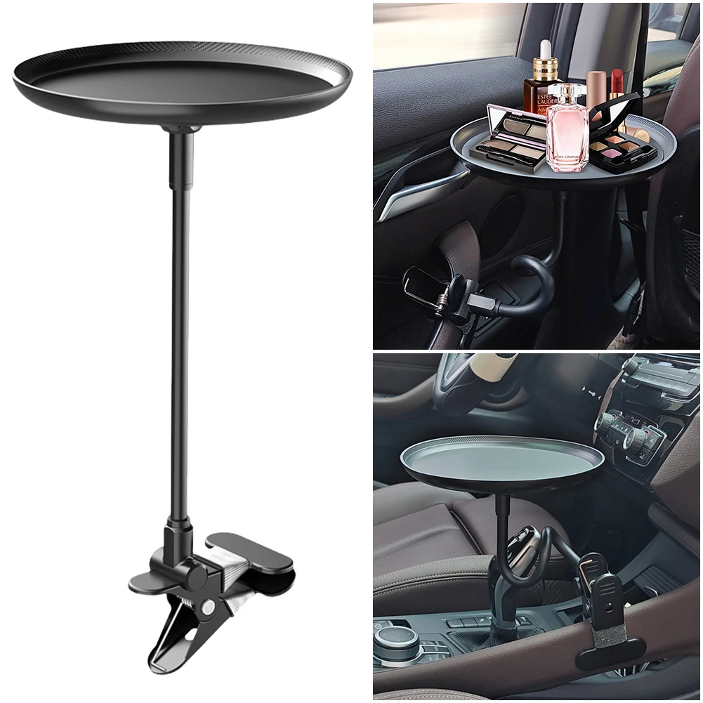 

Adjustable Food Tray Portable Food Table Swivel Car Clip Type Tray Car Swivel Dining Table for Sedans SUVs Vehicles