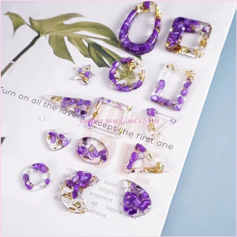57QA DIY Craft Decoration Mold Keychain Mold Earrings Keychain Danglers Silicone Mold