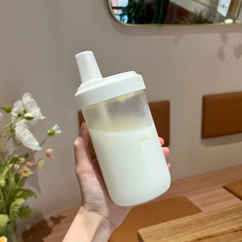 Kawaii Pearl Milk Tea paglia bottiglia d'acqua in vetro donna studente portatile grande capacità succo di plastica Boba Milk Tea Drinkware Cup