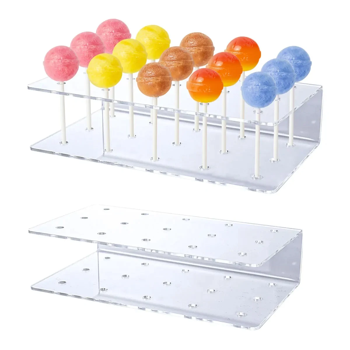 1 Stück Acryl Transparent Candy Display Rack 15-Loch Acryl Lollipop Display Ständer für Hochzeiten, Partys und Festivals