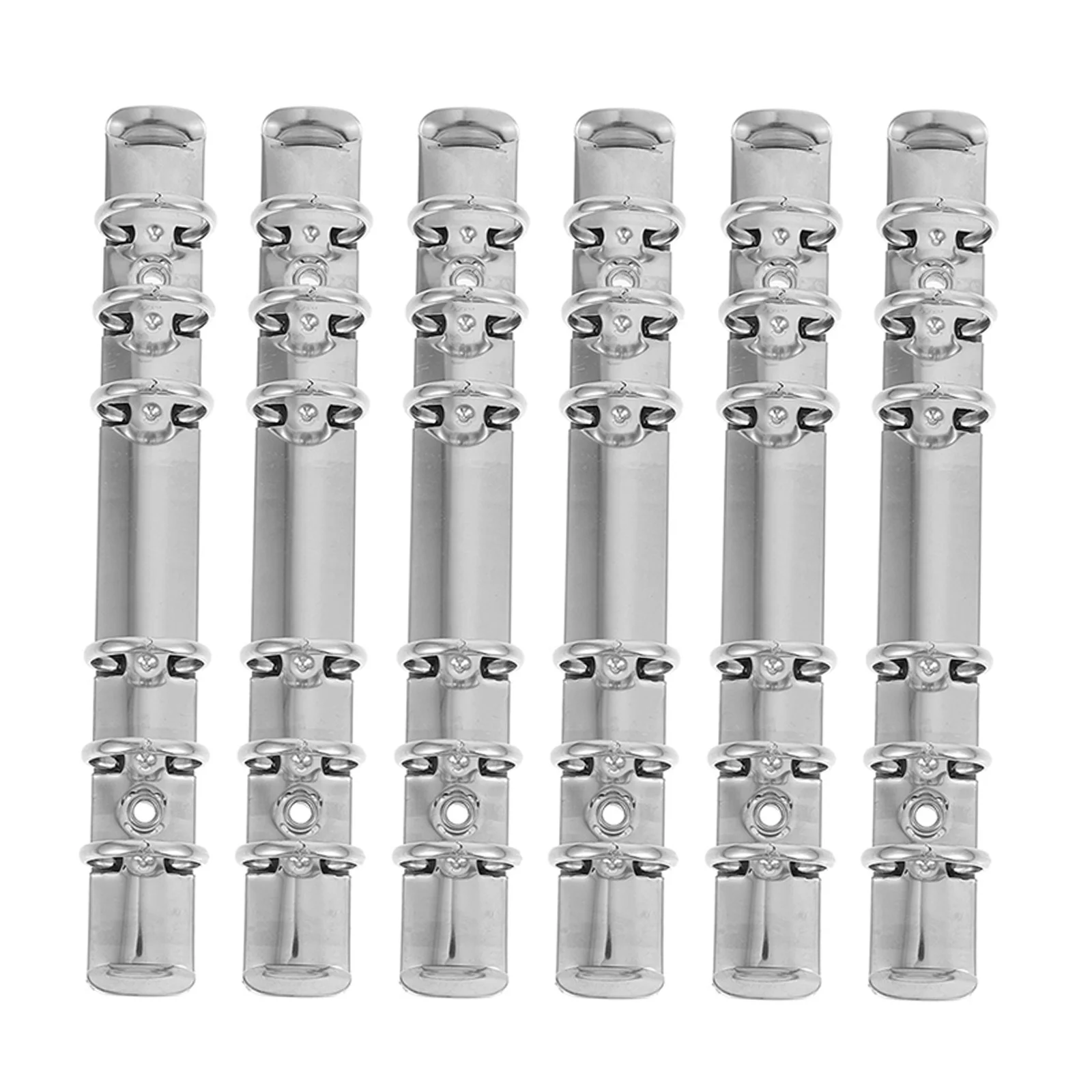 

6Pcs Metal Loose Leaf Binder Binder Rings DIY Clips Office Accessories File Organizer for Students Teachers