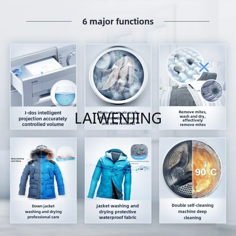 Lavatrice a tamburo integrata MJY Smart Investment da 10 kg per il lavaggio e l'asciugatura domestica automatica