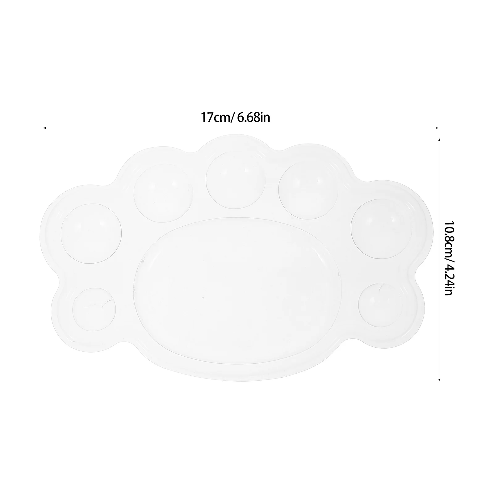 50 قطعة لوحة طلاء على شكل قدم صواني خلط شفافة للاستعمال مرة واحدة للأطفال رسم ألوان مائية زيت أكريليك حرفية فنية ذاتية الصنع #2