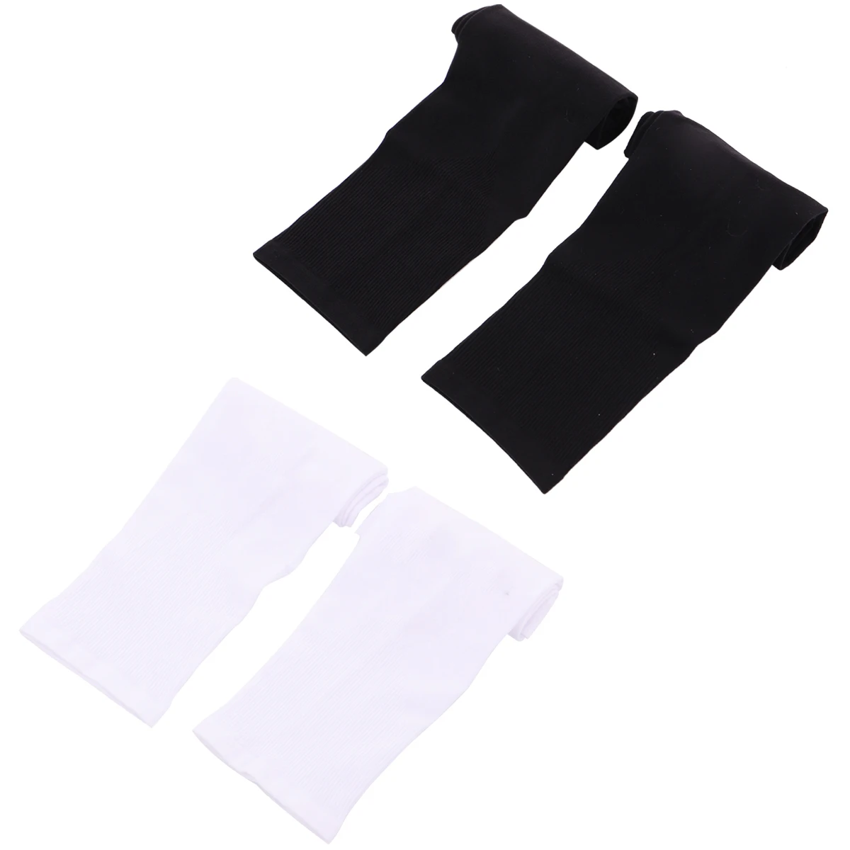

2Pairs Ice Silk Arm Sleeves Sunscreen Anti-Uv Cooling Driving Riding Protective Cover Black White Men Women Arm Sleeve