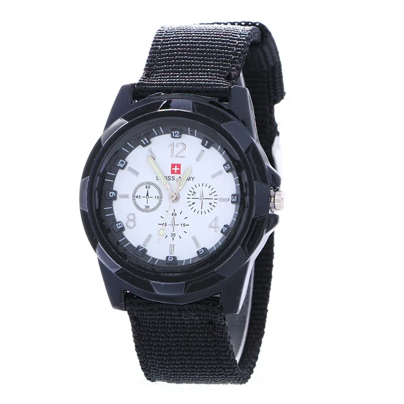 Men\'s Casual Sports Quartz Watch Branded Military Quartz Wristwatch High Quality Nylon Strap Sports Watch Military Clock