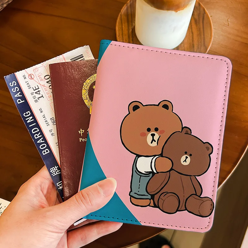 porta-passaporte-portatil-urso-marrom-bolsa-de-documentos-capa-protetora-carteira-multifuncional-para-cartoes-organizador