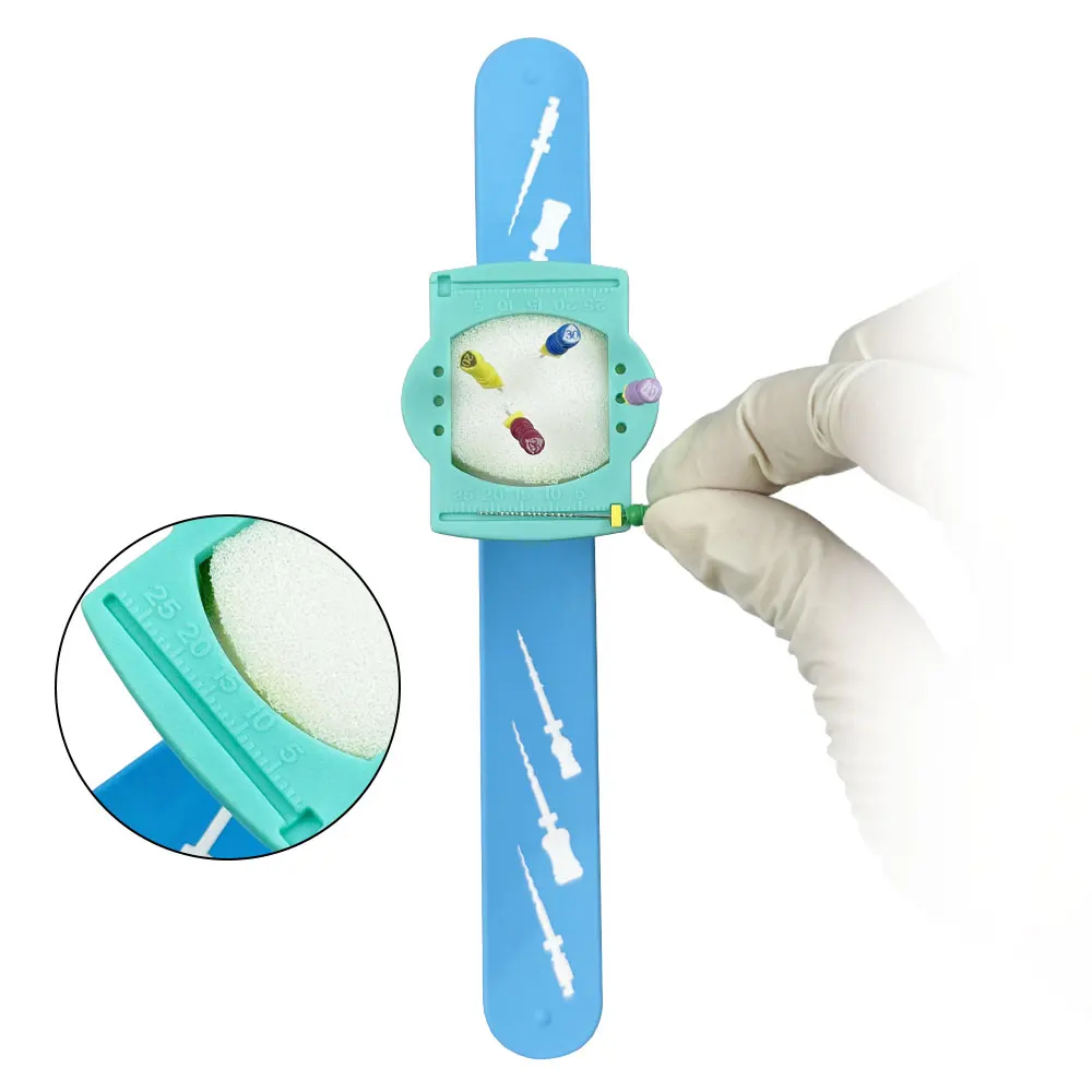 

Dental Endo Files Holder Watch Wrist Root Canal Measuring Ruler Block Autoclavable Endodontic Files Drill Stand Dentistry Tools