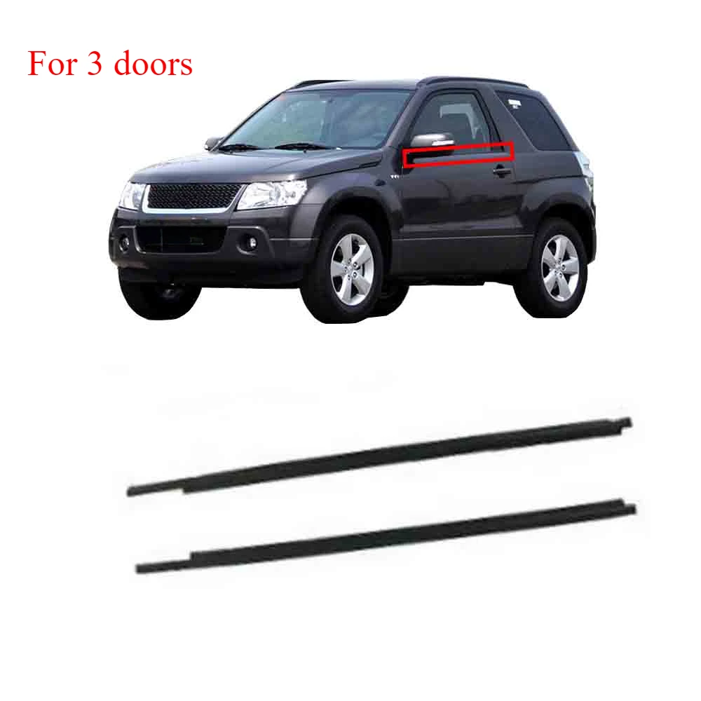 L or R or Pair 109cm Outside Windows Rubber for Grand Vitara 3 Door 2007-2012 83831-65J00 Glass Weatherstrip Not for 5 Doors