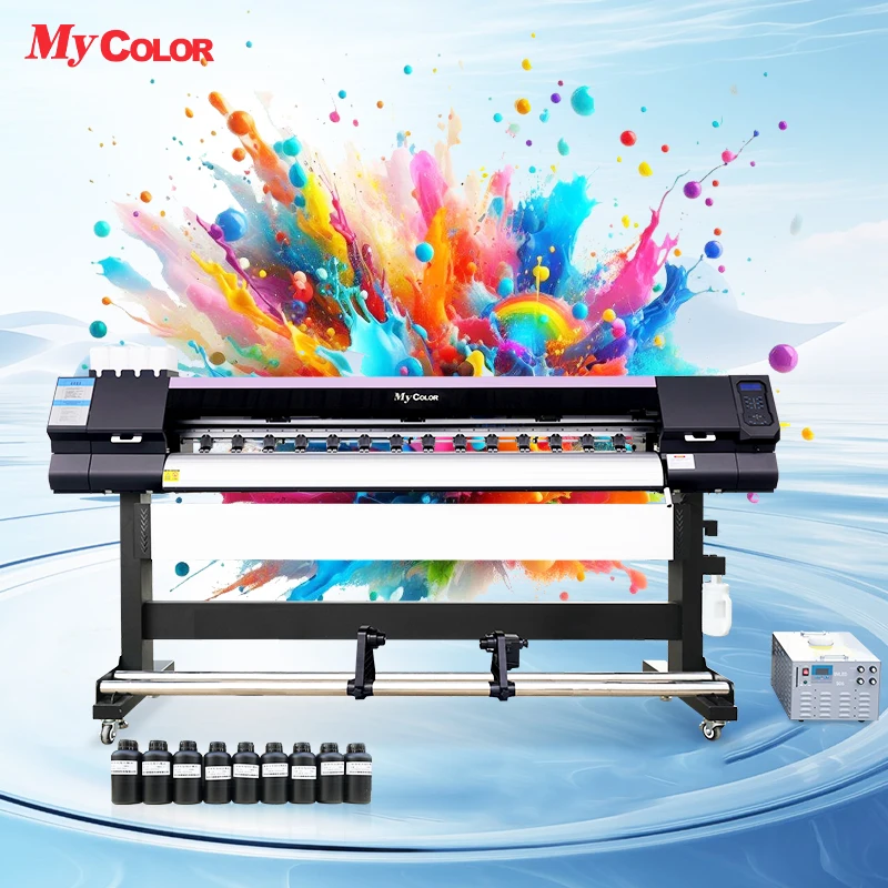 Vinyl Sticker Flex Banner Plotter Canvas Inkjet Eco Solvent XP600 I3200 Heads Large Format Sublimation UV Roll To Roll Printer