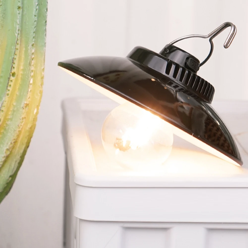 Retro Portable Lantern Waterproof with Hook Lighting Lantern Type-c Charging Camping Tent Lights Dimmable for Outdoor Equipment