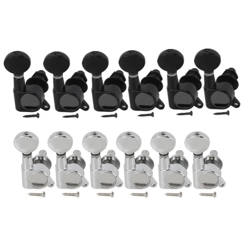 FLEOR 6 uds clavijas de afinación de cuerdas de guitarra eléctrica clavijas afinadores cabezales de máquina 6R /6L/3L3R elegir piezas de accesorios de guitarra