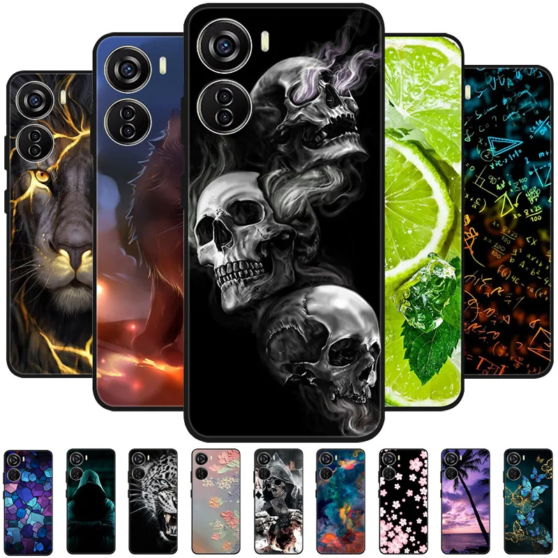 For ZTE Axon 40 Lite Case Cover Cool Printing Cases For ZTE Axon 40 Lite Silicone Phone Bumper Axon40 Lite Shockproof Fundas