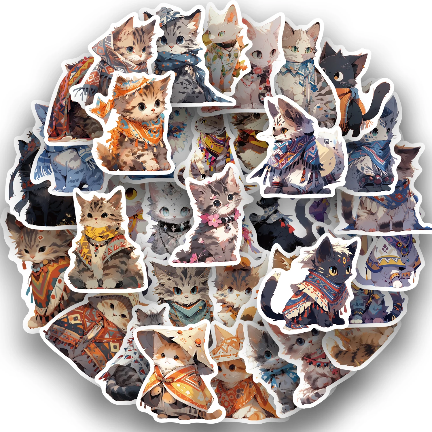 

50pcs Cute Cats Stickers Funny Famous Cat Meme Catoon Decal DIY Graffiti Sticker Toys For Notebook Phone Phone Fridge Bike Car