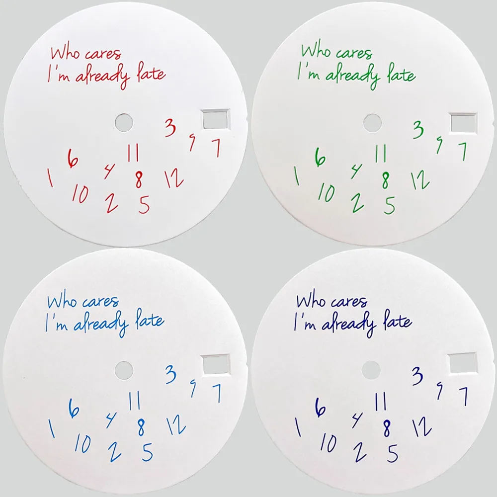 

28.5MM White Watch Dial Single Calendar for NH35 NH36 4R 7S Movement New Log Modified Watch Face DIY Dial Spare Part