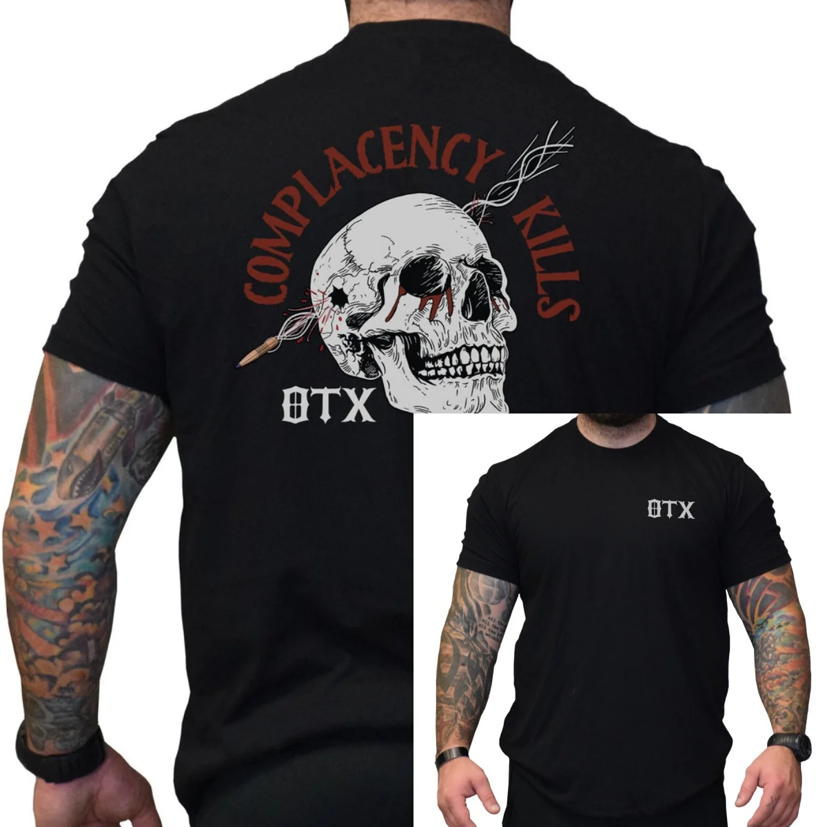 La complaisance tue Tee Tactics Tee-shirts graphiques en coton Impression Luxe haut de gamme Style unisexe pour hommes et femmes