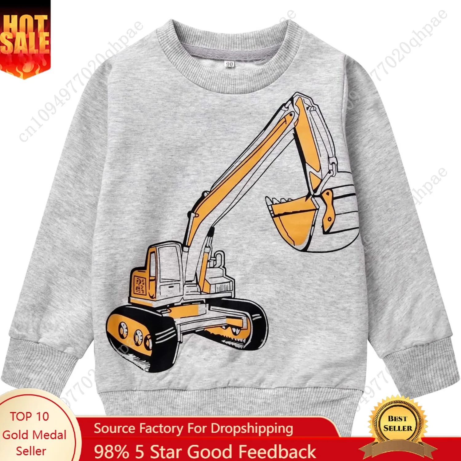 Akyzic Sudaderas para niños de algodón de manga larga con cuello redondo, jersey para niños pequeños, camisa cálida de invierno, suéter, Tops 3t-8t